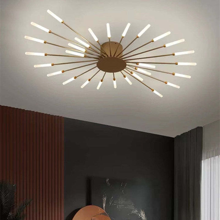 Sleek modern LED flush mount, black spiral design, ideal for home interiors.