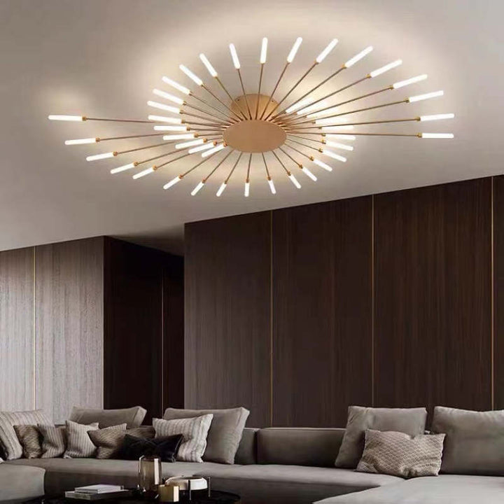 Modern LED ceiling light, spiral, diffused light, black finish, for stylish homes.