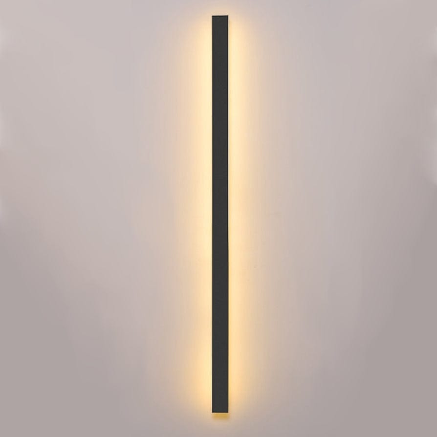Energy-efficient outdoor LED light fixture, backlit, ideal for patios and porches.