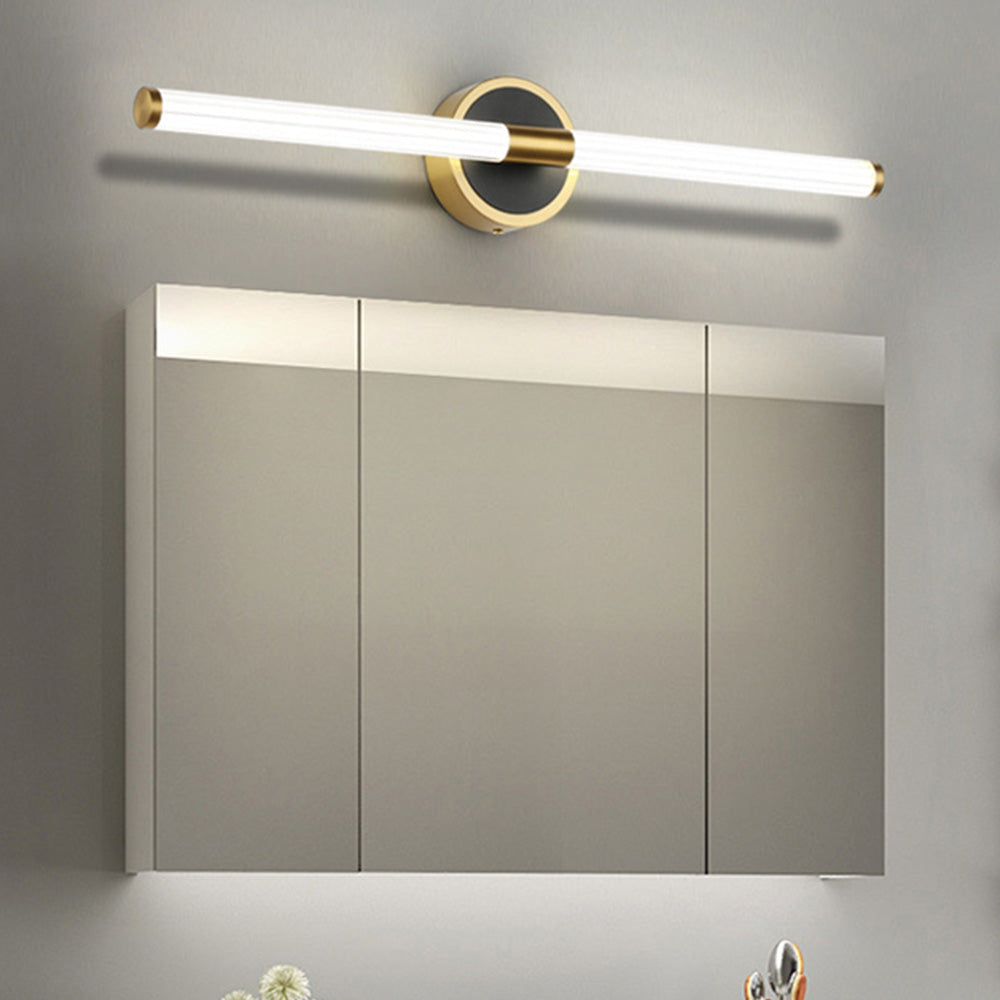 Contemporary LED wall lamp for bathrooms. Dimmable, energy-efficient modern lighting.