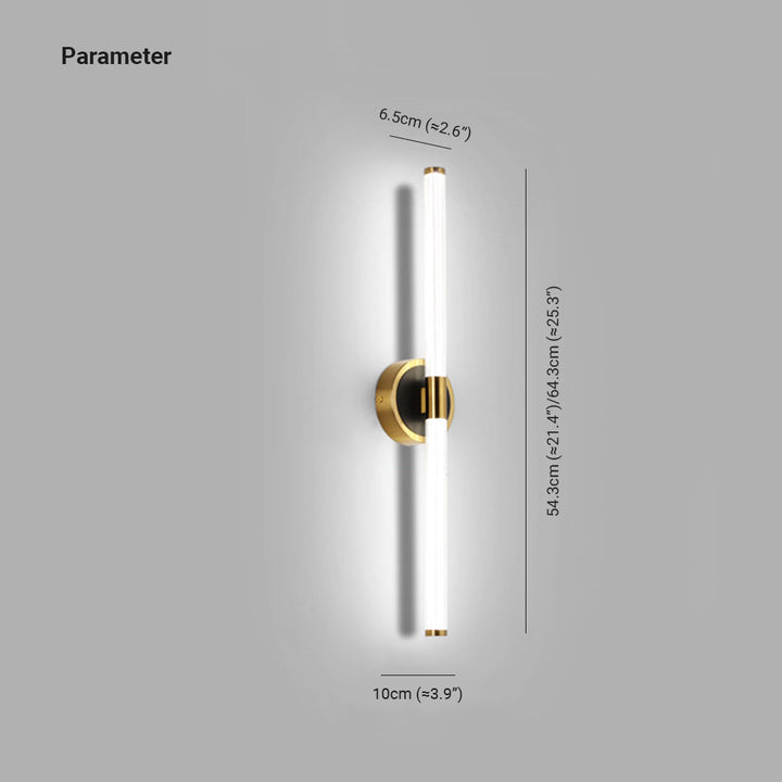Acrylic & metal modern LED bathroom wall light. Stylish fixture for vanity areas.