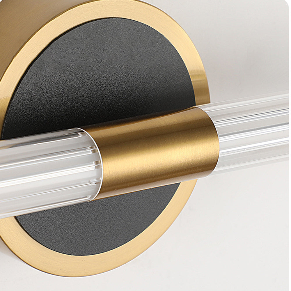 Bright LED bathroom wall light, damp rated. Modern design for vanity illumination.