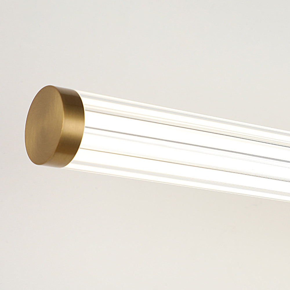 Modern LED bathroom vanity light, acrylic & metal. Wall mounted for mirrors.