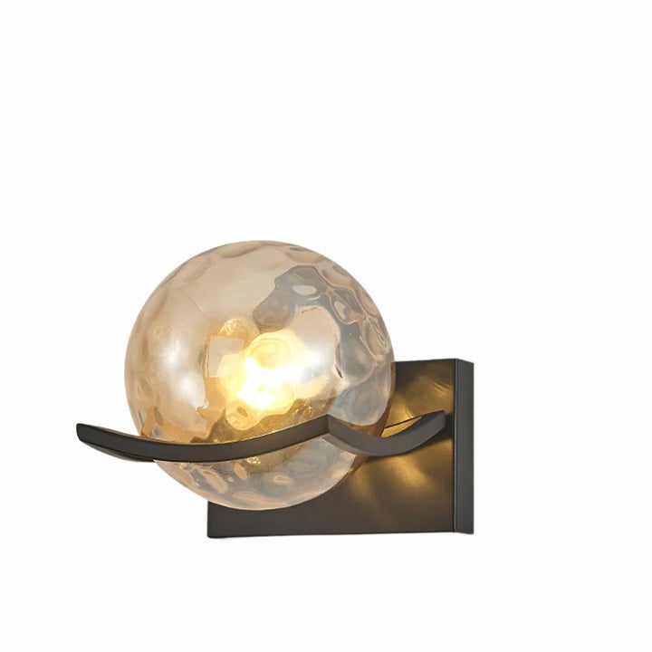 Modern LED wall lamp with sleek glass finish, ideal for contemporary home decor and energy-efficient lighting.