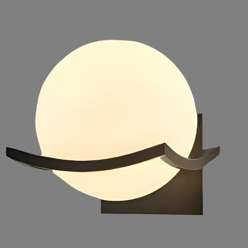 Modern LED wall lamp with sleek glass finish, ideal for contemporary home decor and energy-efficient lighting.