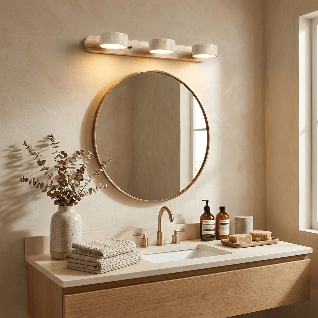 Minimalist LED wall light offering ambient glow for any room.