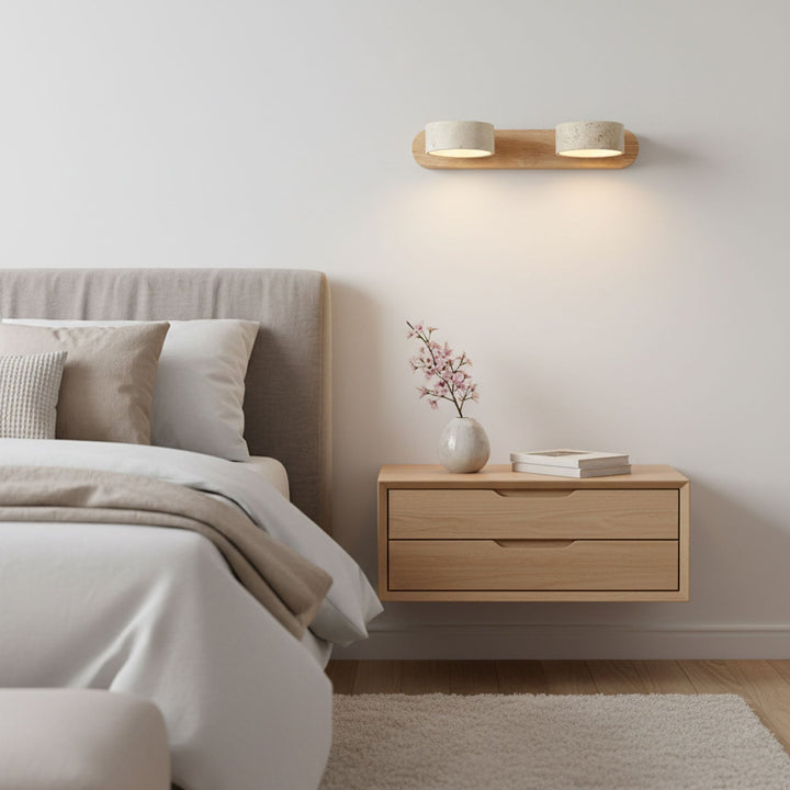 Dimmable LED wall light, providing customizable ambient lighting.