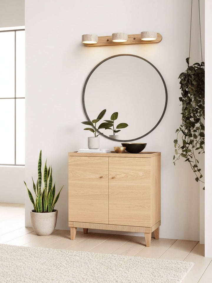 Modern wall-mounted LED fixture for sleek home decor.