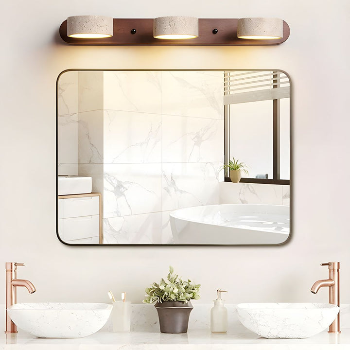 Dimmable modern LED wall light for living room or study.