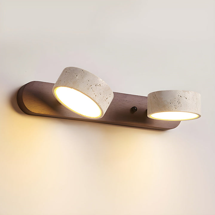 Sleek LED wall light, enhancing hallway or bedroom decor.