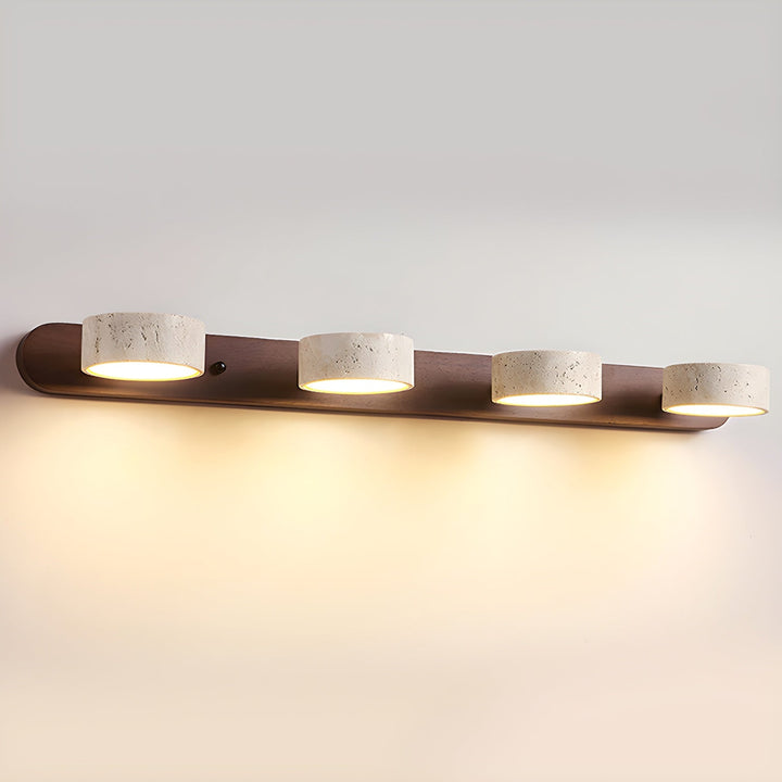 Ambient LED wall fixture, enhancing contemporary home interiors.