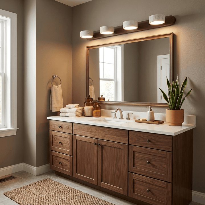 Energy-efficient LED wall light, ideal for hallway ambient glow.