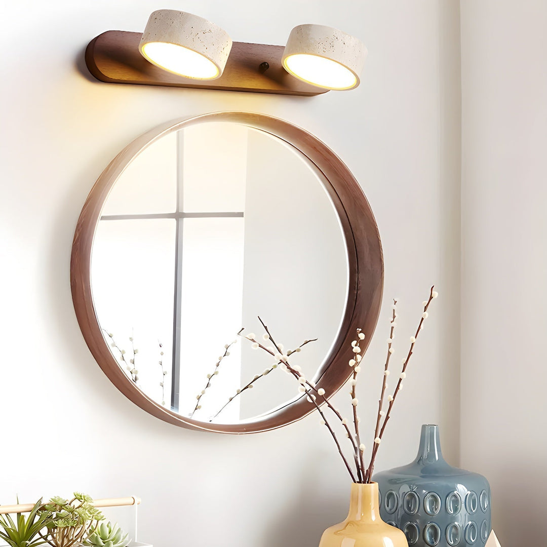 Modern dimmable LED wall light, providing soft interior illumination.