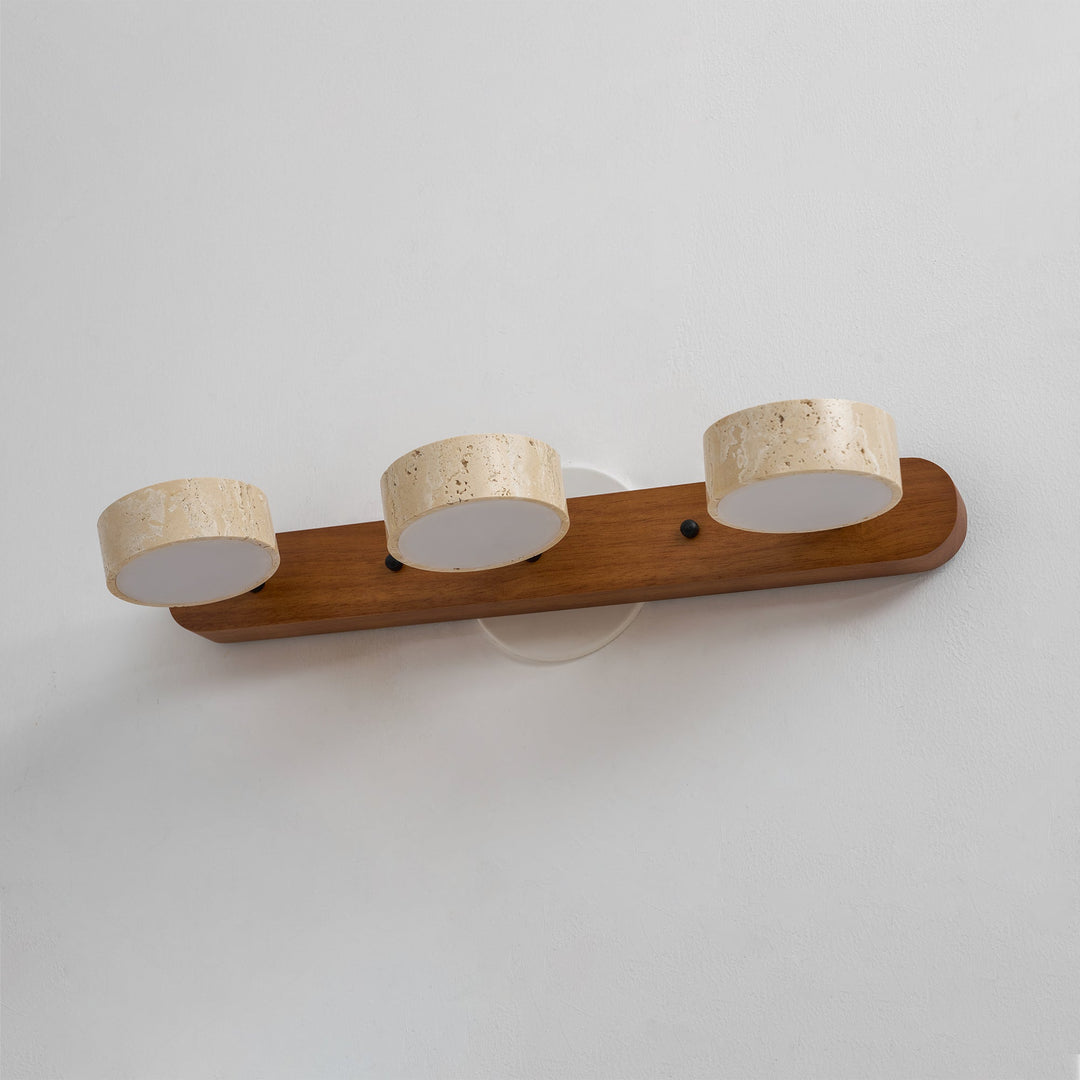 Dimmable LED wall light for customizable living room lighting.