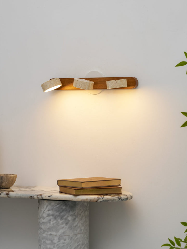Modern LED wall light, providing soft, energy-efficient interior glow.