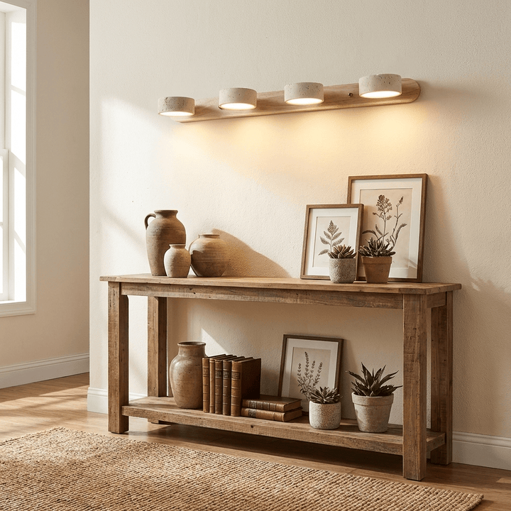 Sleek contemporary LED wall lamp for living room ambiance.