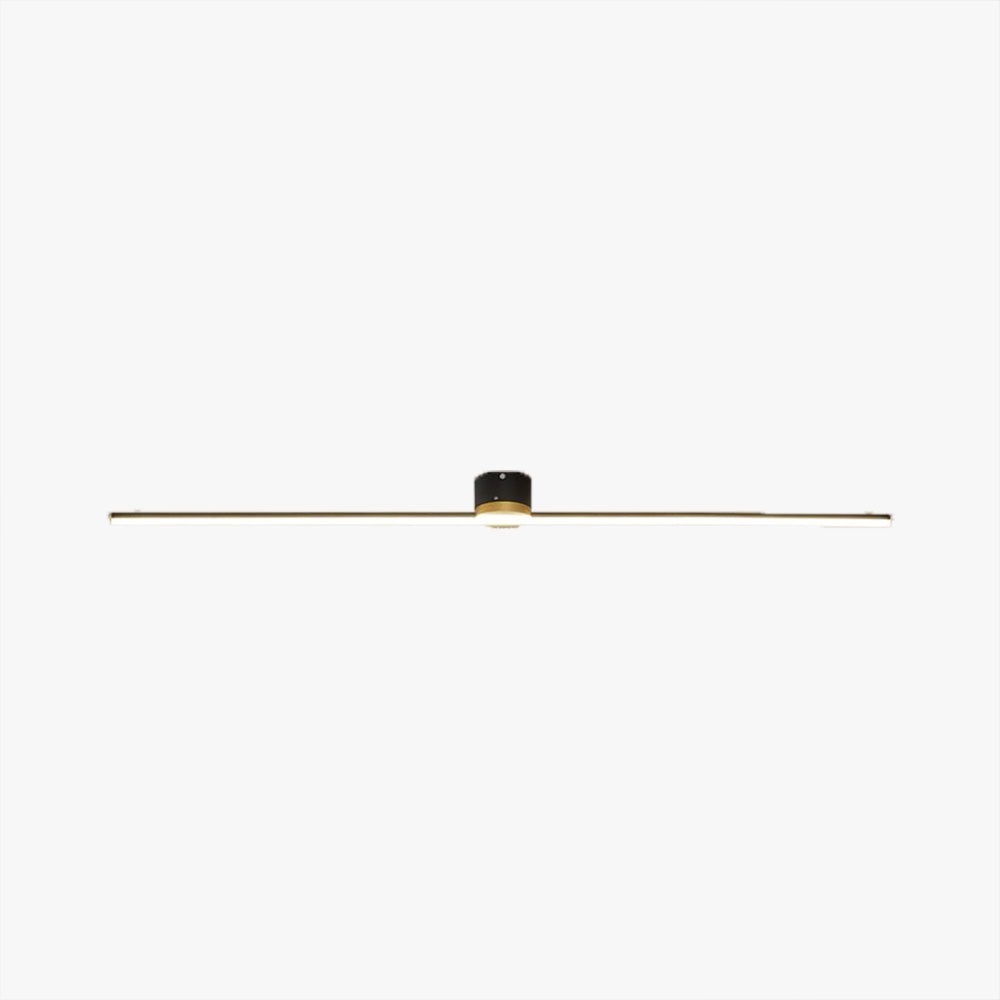 Modern linear LED flush mount ceiling light. Sleek fixture for contemporary home decor & indoor lighting.
