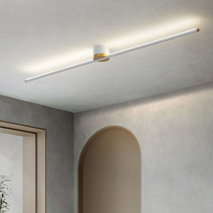 Stylish linear LED flush mount ceiling light. Contemporary design for bright, even indoor home lighting.