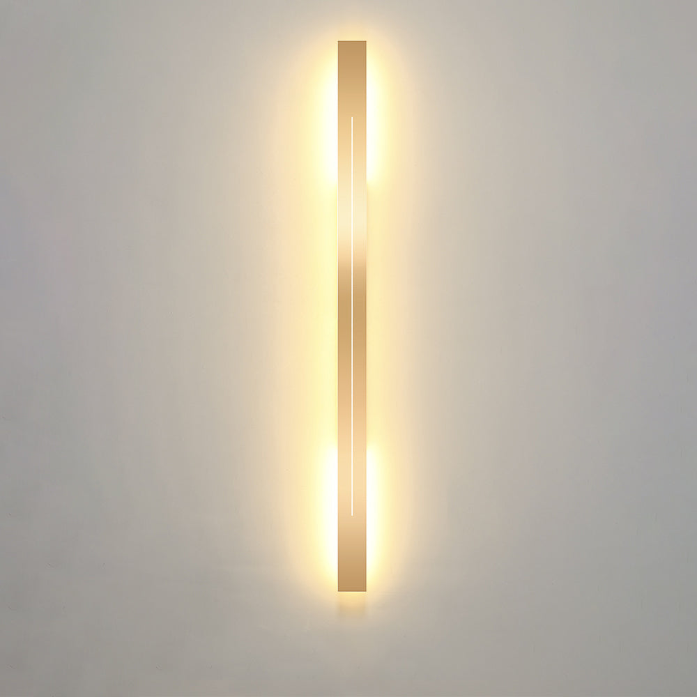 Indoor modern linear LED wall light, metal & acrylic for stylish decor.