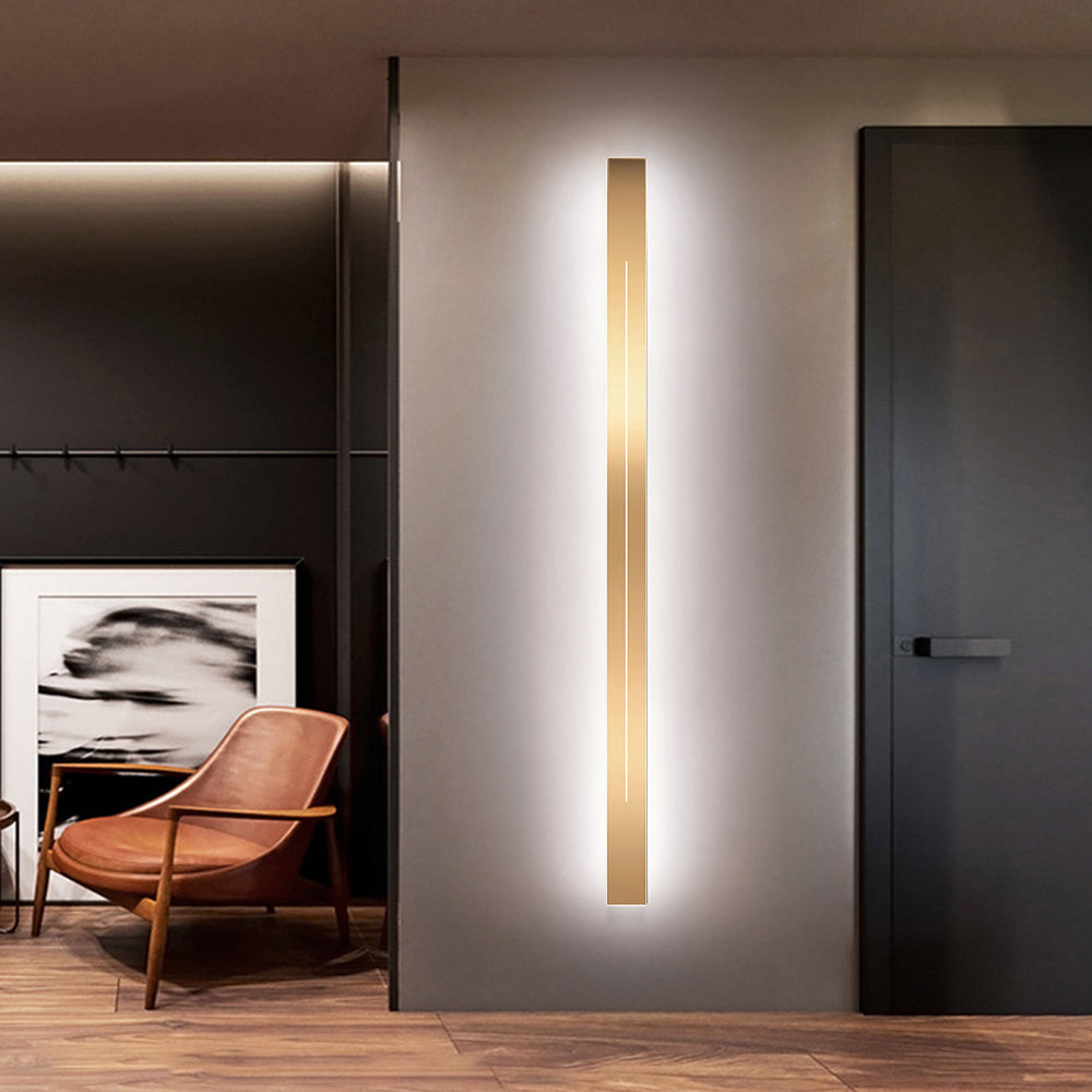 Modern linear LED wall light, contemporary design for stylish home decor.