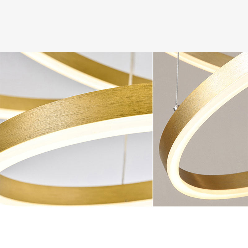 Lorenna LED ring pendant light, a sleek ceiling fixture for modern kitchens.
