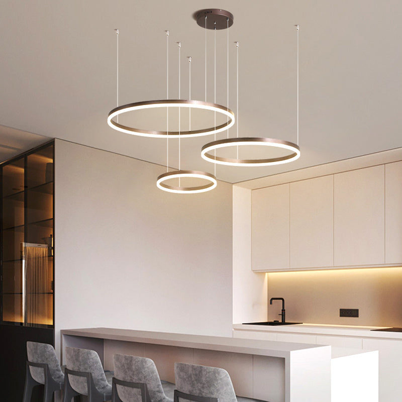 Sleek Lorenna LED ring pendant, perfect contemporary decor for any room.