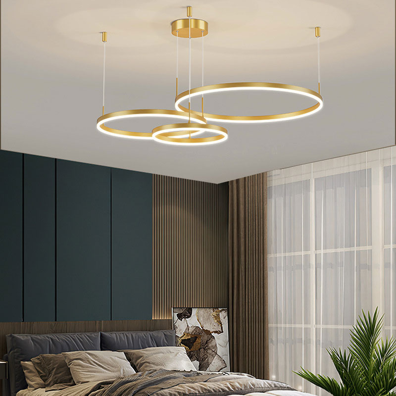 Contemporary Lorenna LED ring pendant light, versatile for various interiors.