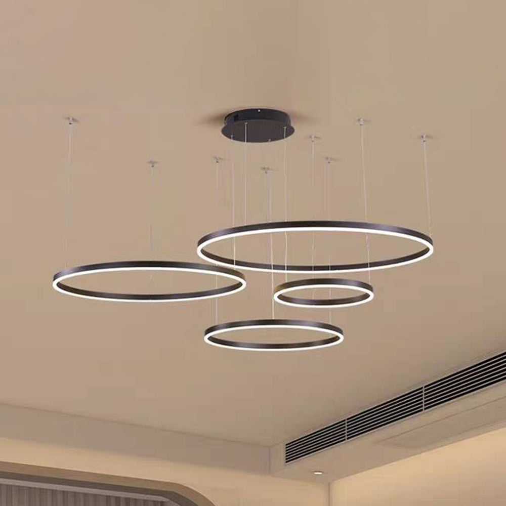 Lorenna LED ring pendant light, a unique contemporary decor element.