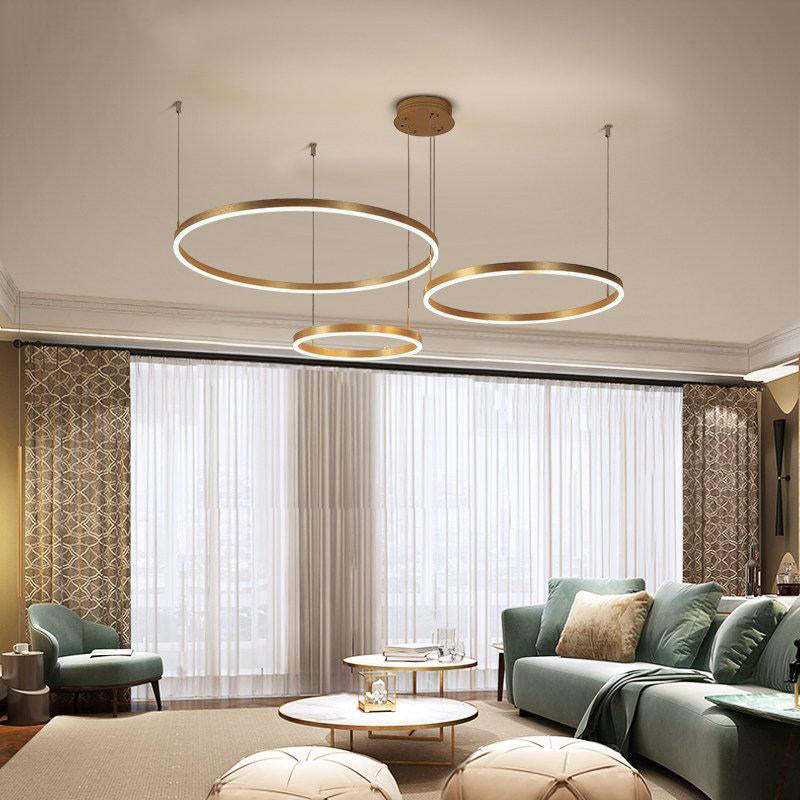 Adjustable Lorenna LED ring light, a contemporary ceiling fixture for kitchens.