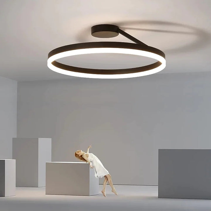 Ultra-thin LED ceiling light, modern minimalist style for home decor.