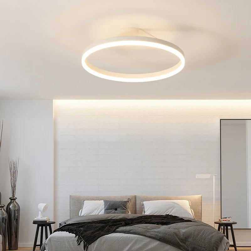 Smart home ready LED ceiling light, modern and minimalist design for convenience.