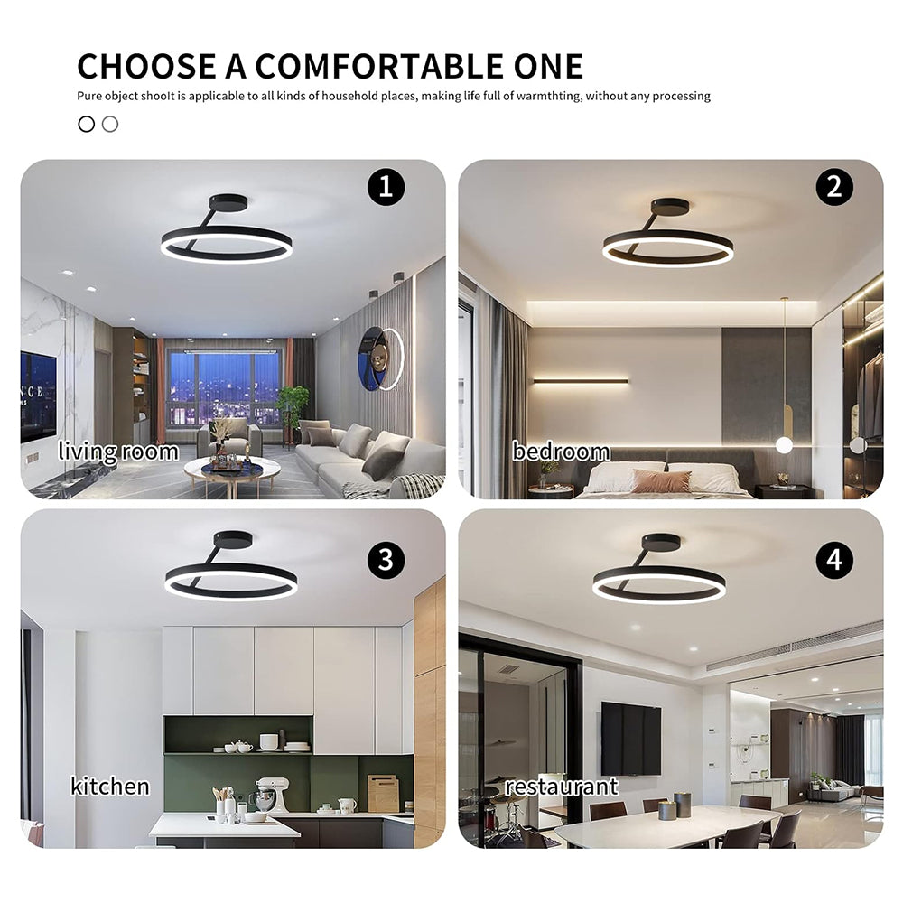 Durable modern LED ceiling light, minimalist and long-lasting for home use.