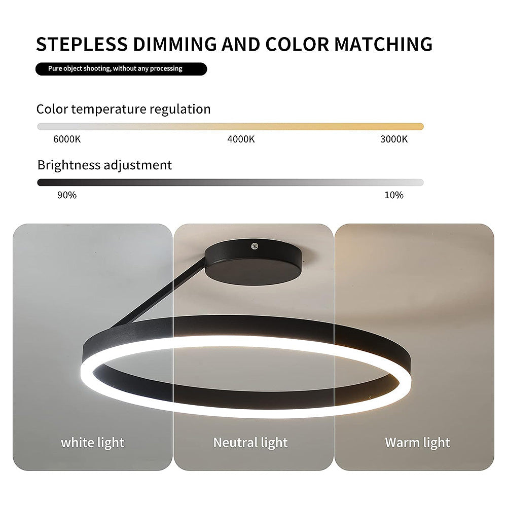 Easy-install modern LED ceiling lamp, minimalist and energy-efficient for homes.