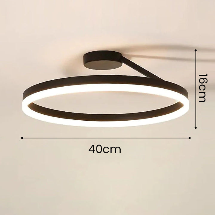 Flat panel LED ceiling light, modern minimalist design for any home room.