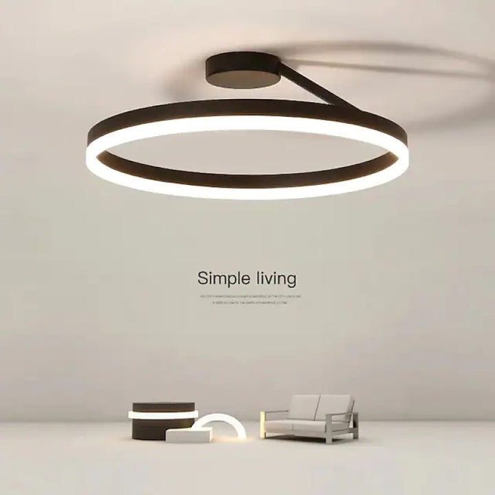 Contemporary LED ceiling lamp, minimalist design perfect for modern apartments.
