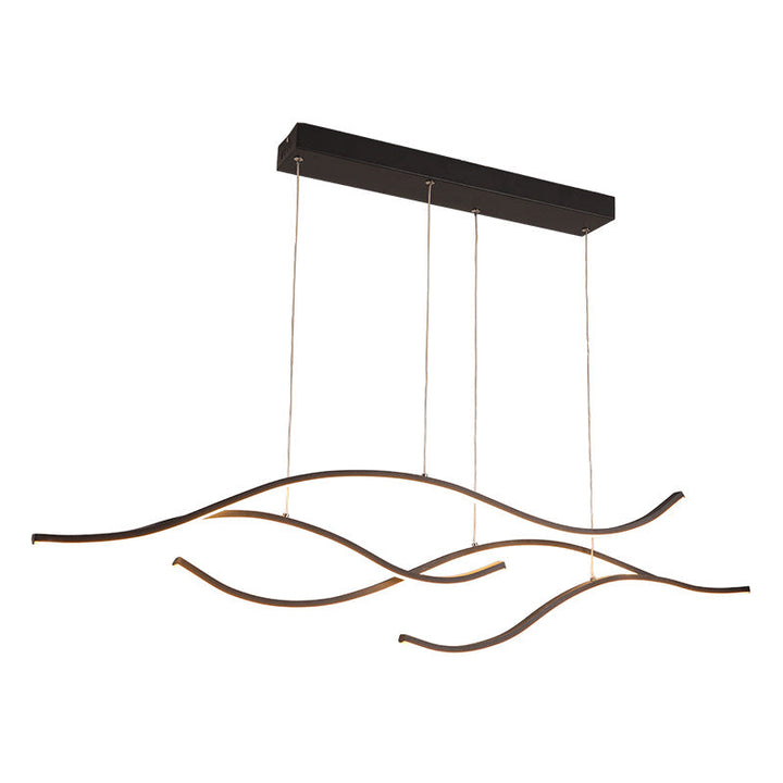Slim dimmable LED pendant, modern minimalist design, ideal for contemporary kitchen island lighting setups.