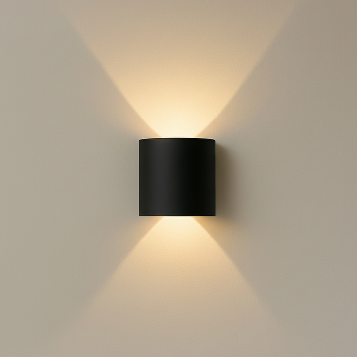 Modern minimalist LED wall sconce for sleek indoor lighting and home decor.