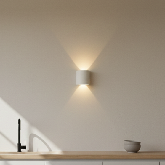 Modern LED wall sconce, a customizable lighting fixture for home decor.