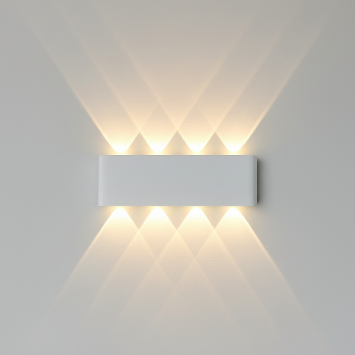 Sleek LED wall lamp, adding a contemporary touch to hallways and entryways.