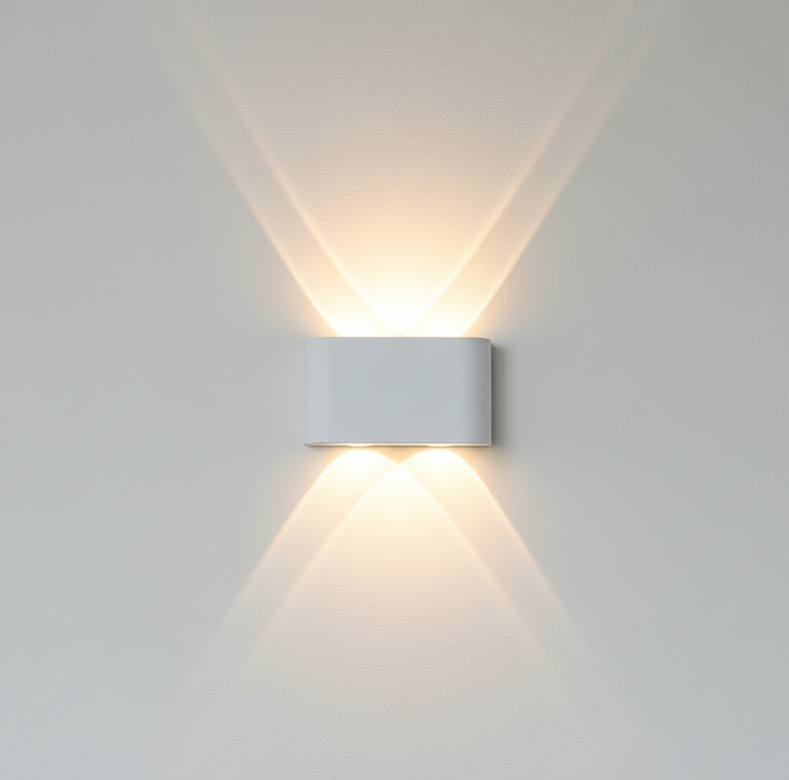 Contemporary LED wall light, ideal for creating a modern home atmosphere.