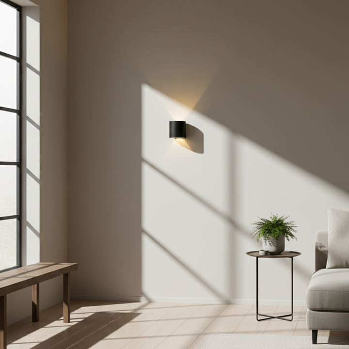Energy-efficient LED wall sconce, ideal accent lighting for contemporary homes.