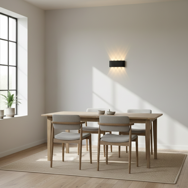 Customizable LED wall sconce, a modern lighting solution for any indoor space.