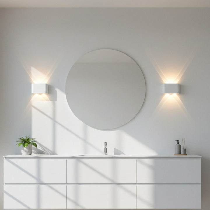 Sleek minimalist LED wall lamp, an energy-efficient choice for hallways.
