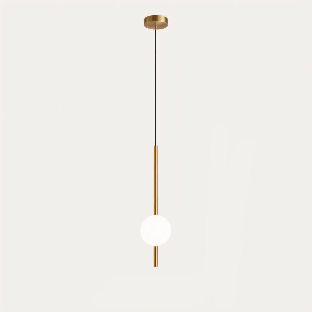 Elegant LED ceiling lamp, brass & Nordic style, modern illumination for dining areas.