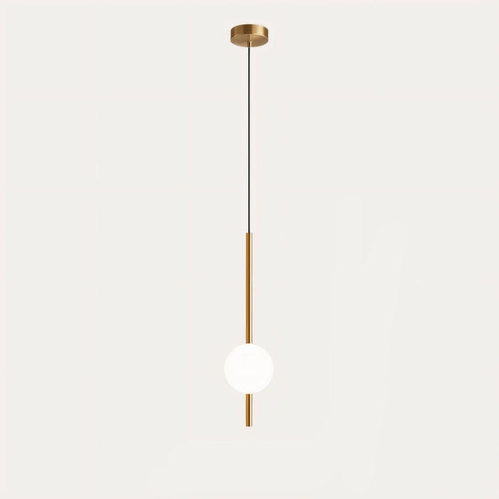 Elegant LED ceiling lamp, brass & Nordic style, modern illumination for dining areas.
