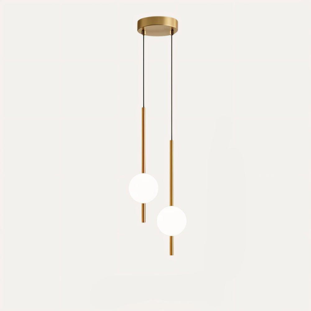 Modern brass LED pendant, Nordic style, elegant indoor lighting for home decoration projects.