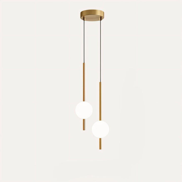 Modern brass LED pendant, Nordic style, elegant indoor lighting for home decoration projects.