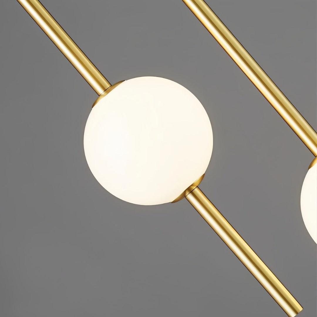 Brass finished modern LED pendant, Nordic style, brings elegant illumination to modern homes.