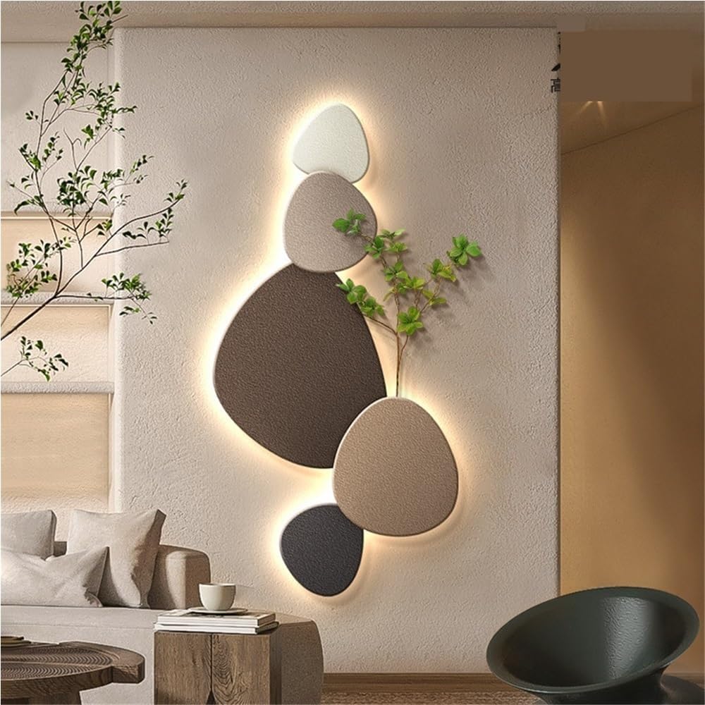 Modern organic LED wall lamp, elegant interior lighting for contemporary homes. Energy-efficient ambient light.
