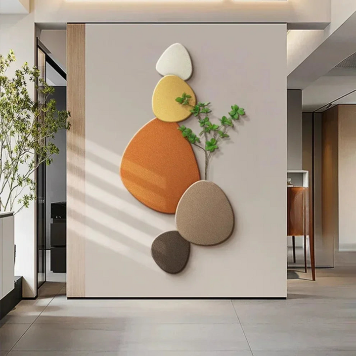 Sleek organic LED wall light, modern design. Provides ambient interior lighting, enhancing contemporary home decor.
